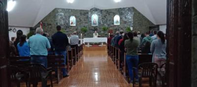 Fiéis participam da segunda noite de Tríduo em honra ao Senhor Bom Jesus na Comunidade de Campo Mendes 